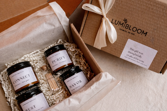 Gift Set: 4 × 90g Candles (Lumibloom Ritual Collection)
