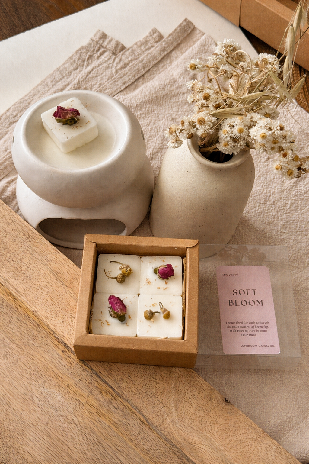 Soft Bloom - Becoming Collection (Wild Rose & White Musk Wax Melt)